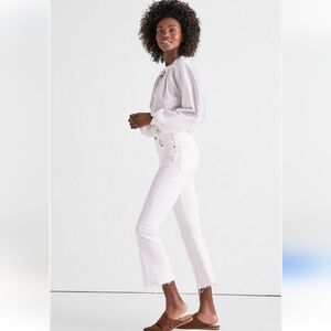 Lucky Brand Bridgette High-Rise Cropped Mini Boot Denim Women's Size 2